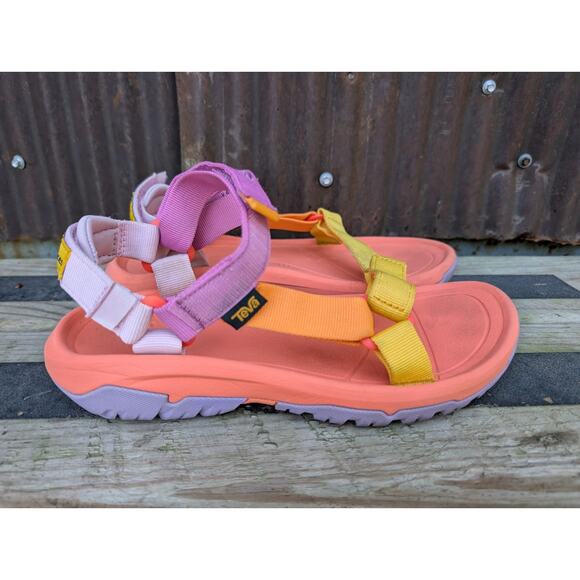 Teva Sandals x Outdoor Voices Hurricane XLT 2 Women Size 9 Color Block Neon RARE - Picture 1 of 7